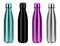 Water thermo bottle. Reusable steel metal flask