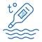 water thermometer doodle icon hand drawn illustration