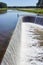 Water threshold on a river in Champagne