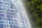 Water on tile mosaic fountain in Lisbon Expo