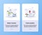 Water tourism track location campaign for onboarding mobile apps application template banner