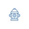 Water tower,hydrant  line icon concept. Water tower,hydrant  flat  vector symbol, sign, outline illustration.