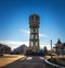 Water tower on main square in Siofok, town near the Balaton lake