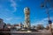 Water tower on main square in Siofok, town near the Balaton lake