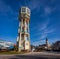 Water tower on main square in Siofok, town near the Balaton lake