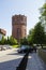 Water tower of red brick in Kolobrzeg, Poland