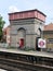 Water tower at Rickmansworth Station. From the days when steam trains ran on this line. The tank carries the maker`s name, William