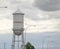 A water tower tank at Claresholm