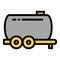 Water trailer icon outline vector. Farm combine