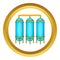 Water treatment for beer production vector icon
