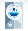 Water treatment company advertising flyer. Global water circulation conceptual design, blue planet.