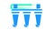 Water Treatment Filter color icon animation