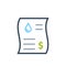 Water utility bill color icon