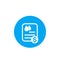 Water utility bill icon, vector