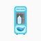 Water vending machine with full water bottle. Drinking water machine. Vector