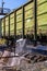 Water washing of railway cars