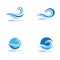 Water Wave symbol and icon Logo Template