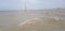 water waves created on the Padma river by speedy wind.