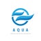 Water waves logo design. Aqua concept sign. Vector illustration.