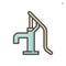 Water well pump vector icon.