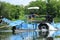 Water wheel of a lake vegetation harvester