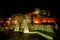 Water wheel ,landmark of Lijiang Dayan old town at night.