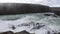 Water wind and rocks on the island of Iceland