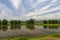 Waterbody and Bamboo Groves near Brahmaputra River, Assam, India