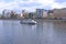 Waterbus sailing along the Moscow river