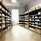 Watercolor of an abandoned filing room full of boxes and papers on the floor