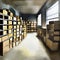 Watercolor of an abandoned filing room full of boxes and papers on the floor