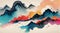 Watercolor Abstract Background with Chinese Style. Generative AI