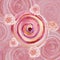 Watercolor abstract background with spiral swirls and roses