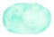 Watercolor abstract brush stroke with stains in trendy color Aqua menthe