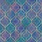 Watercolor abstract geometric seamless pattern. Arab tiles. Kaleidoscope effect. Watercolour vintage mosaic texture