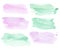 Watercolor abstract hand drawn background paint splash brush, mint, green, lilac and pink colors