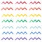 Watercolor abstract seamless pattern with multicolored rainbow zigzags