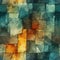 Watercolor abstract texture with cubist-inspired elements (tiled)