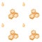 Watercolor adoreble drops of honey and honeycomb seamless pattern. Cute pattern for printing on children's textiles