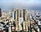 Watercolor of Aerial view of The City of Manila featuring Manila City Hall and Manila skyscraper