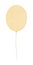 Watercolor air rubber yellow balloon with white pattern on rope