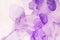 Watercolor alcohol ink swirls. Transparent waves and swirls in lilac colors. Delicate pastel spots. Digital decor