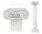 Watercolor antique ionic column, Ancient Classic Greek ionic order, Roman Columns Clipart, Pillar Architecture facade