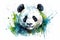 Watercolor Aquarelle Painting Panda Endangered Species Nature Art Illustration Generative AI