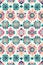 Watercolor arabesque Style of Repeating pattern of intricate mandalas and flowers with lively colors. Generative ai