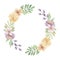 Watercolor Arches Pink Bohemian Wreath Flowers Floral Garland Purple Boho