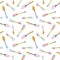 Watercolor arrows pattern. Multicolored hand-painted arrow seamless pattern.