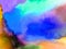 Watercolor art abstract background sky clouds sunrise sunset rainbow texture wet wash blurred fantasy