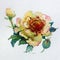 Watercolor art background colorful flower rose
