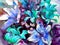 Watercolor art background flowers bouquet lilies creative fresh textured wet wash blurred overflow chaos fantasy